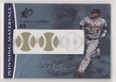 2008 SPx - Winning Materials - Baseball Die-Cut #WM-CG - Carlos Guillen /99