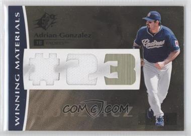 2008 SPx - Winning Materials - Jersey Number Dual Swatch #WM-AG - Adrian Gonzalez /35