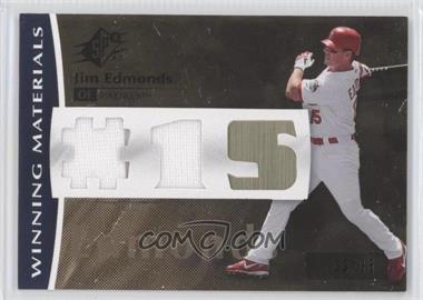 2008 SPx - Winning Materials - Jersey Number Dual Swatch #WM-JE - Jim Edmonds /35