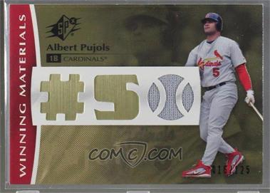 2008 SPx - Winning Materials - Jersey Number #WM-AP - Albert Pujols /125 [Noted]