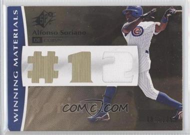 2008 SPx - Winning Materials - Jersey Number #WM-AS - Alfonso Soriano /125