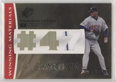 2008 SPx - Winning Materials - Jersey Number #WM-FL - Francisco Liriano /125