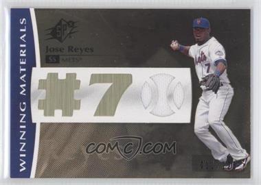 2008 SPx - Winning Materials - Jersey Number #WM-JR - Jose Reyes /125