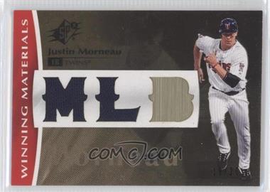 2008 SPx - Winning Materials - MLB Dual Swatch #WM-MO - Justin Morneau /20 [PSA 9 MINT]