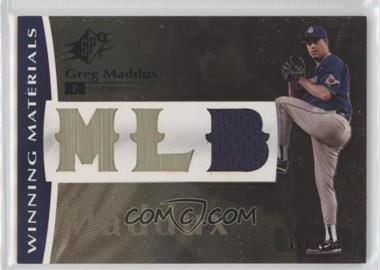 2008 SPx - Winning Materials - MLB #WM-GM - Greg Maddux /125