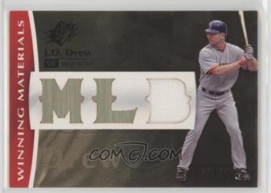 2008 SPx - Winning Materials - MLB #WM-JD - J.D. Drew /125