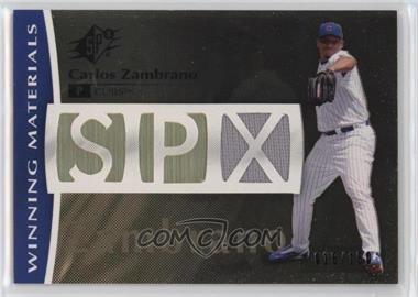 2008 SPx - Winning Materials - SPx Die-Cut #WM-CZ - Carlos Zambrano /150