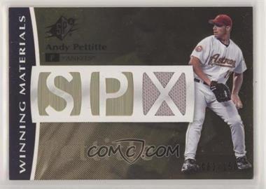 2008 SPx - Winning Materials - SPx Die-Cut #WM-PE - Andy Pettitte /150