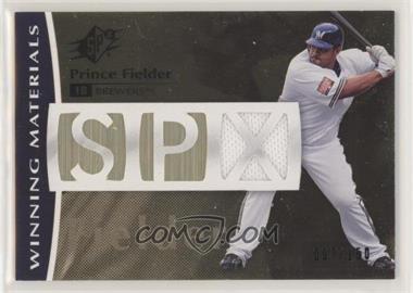 2008 SPx - Winning Materials - SPx Die-Cut #WM-PF - Prince Fielder /150