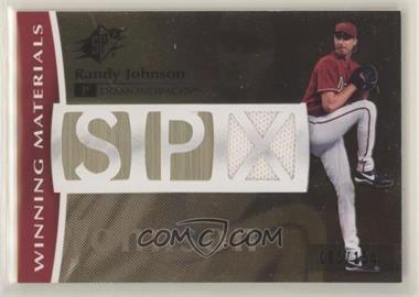 2008 SPx - Winning Materials - SPx Die-Cut #WM-RJ - Randy Johnson /150