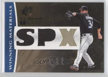 2008 SPx - Winning Materials - SPx Dual Swatch #WM-AB - A.J. Burnett /50