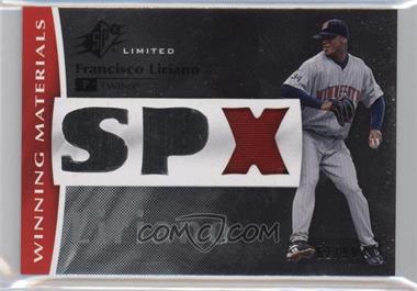 2008 SPx - Winning Materials - SPx Patch #WM-FL - Francisco Liriano /99