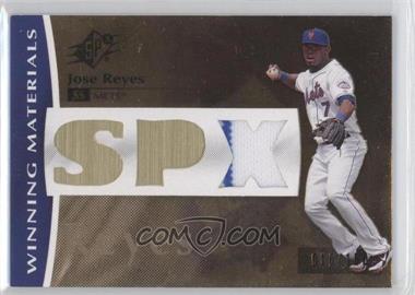 2008 SPx - Winning Materials - SPx #WM-JR - Jose Reyes /150