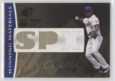 2008 SPx - Winning Materials - SPx #WM-JR - Jose Reyes /150