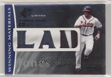 2008 SPx - Winning Materials - Team Patch #WM-AJ - Andruw Jones /50