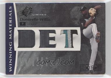 2008 SPx - Winning Materials - Team Patch #WM-DW - Dontrelle Willis /50 [Good to VG‑EX]