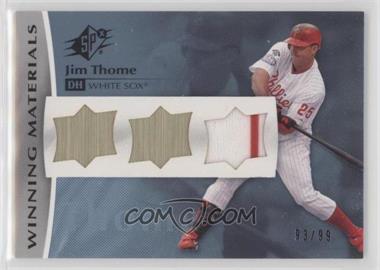 2008 SPx - Winning Materials - Upper Deck Logo #WM-JT - Jim Thome /99