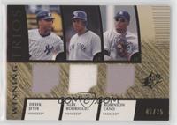 Derek Jeter, Alex Rodriguez, Robinson Cano #/75