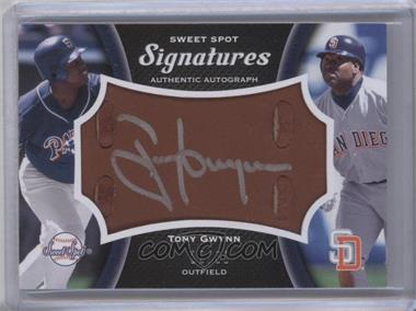 2008 Sweet Spot - Signatures Tier 1 - Brown Glove Silver Ink #S-TG - Tony Gwynn /50