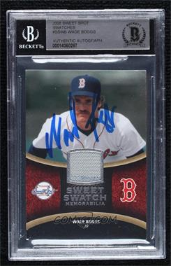 2008 Sweet Spot - Sweet Swatch Memorabilia #SS-WB - Wade Boggs [BAS BGS Authentic]