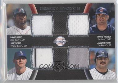 2008 Sweet Spot - Sweet Swatch Quad Memorabilia #QS-TGHO - Travis Hafner, David Ortiz, Jim Thome, Jason Giambi