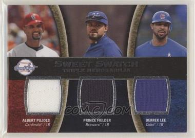 2008 Sweet Spot - Sweet Swatch Triple Memorabilia #TS-LPF - Derrek Lee, Albert Pujols, Prince Fielder