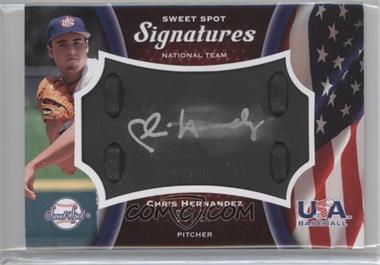 2008 Sweet Spot - USA Signatures - Black Glove Silver Ink #USA-CH - Chris Hernandez /30