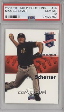 2008 TRISTAR PROjections - [Base] #14 - Max Scherzer [PSA 10 GEM MT]