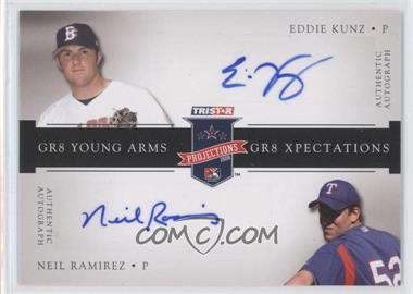 2008 TRISTAR PROjections - GR8 Xpectations Autographs Dual - Black 25 #_EKNR - Eddie Kunz, Neil Ramirez /25