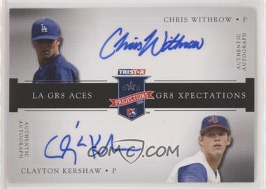2008 TRISTAR PROjections - GR8 Xpectations Autographs Dual - Black 5 #_CWCK - Chris Withrow, Clayton Kershaw /5