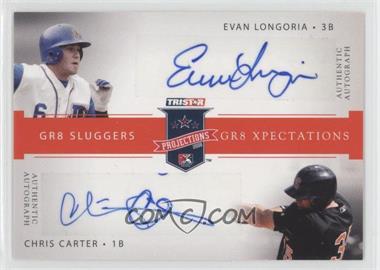 2008 TRISTAR PROjections - GR8 Xpectations Autographs Dual - Red 25 #_ELCC - Evan Longoria, Chris Carter /25