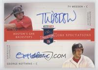 Tyler Weeden, George Kottaras #/25