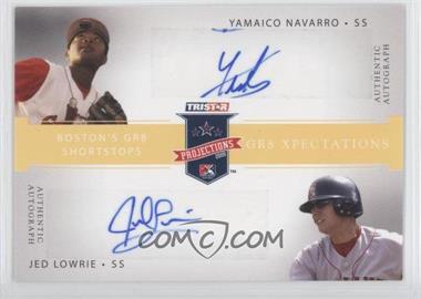 2008 TRISTAR PROjections - GR8 Xpectations Autographs Dual - Yellow #_YNJL - Yamaico Navarro, Jed Lowrie /25