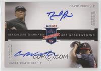 Casey Weathers, David Price #/50