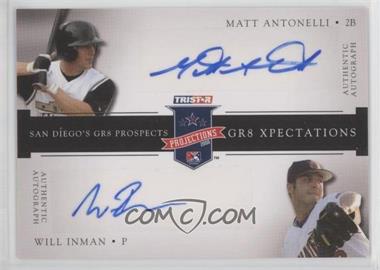 2008 TRISTAR PROjections - GR8 Xpectations Autographs Dual #_MAWI - Matt Antonelli, Will Inman /50