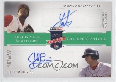 2008 TRISTAR PROjections - GR8 Xpectations Autographs Dual #_YNJL - Yamaico Navarro, Jed Lowrie /50