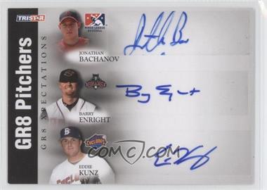 2008 TRISTAR PROjections - GR8 Xpectations Autographs Triple - Black 50 #BEK - Jonathan Bachanov, Barry Enright, Eddie Kunz /50