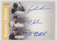 Lars Anderson, Ryan Kalish, Josh Reddick #/25