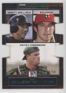 2008 TRISTAR Prospects Plus - [Base] - Green #124 - College Teammates - Brett Wallace, Ike Davis, Petey Paramore /50