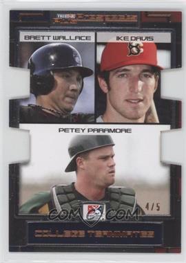 2008 TRISTAR Prospects Plus - [Base] - PROminent Orange Die-Cut #124 - College Teammates - Brett Wallace, Ike Davis, Petey Paramore /5