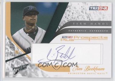 2008 TRISTAR Prospects Plus - Farm Hands Authentic Autograph - Yellow #FH-TB - Tim Beckham /25