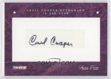 2008 TRISTAR Signa Cuts Cut Autographs - Hidden Treasures - Purple #_CECO - Cecil Cooper /137