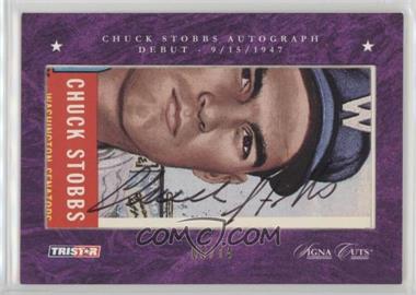 2008 TRISTAR Signa Cuts Cut Autographs - Hidden Treasures - Purple #_CHST - Chuck Stobbs /14