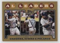 League Leaders - Magglio Ordonez, Ichiro, Placido Polanco #/2,008