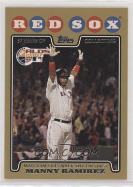 2008 Topps - [Base] - Gold Border #26 - Postseason Highlights - Manny Ramirez /2008