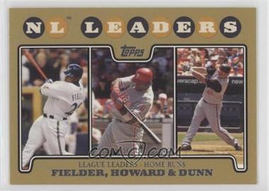 2008 Topps - [Base] - Gold Border #298 - League Leaders - Prince Fielder, Ryan Howard, Adam Dunn /2008