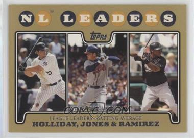 2008 Topps - [Base] - Gold Border #326 - League Leaders - Matt Holliday, Chipper Jones, Hanley Ramirez /2008