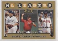 League Leaders - Jake Peavy, Aaron Harang, John Smoltz #/2,008