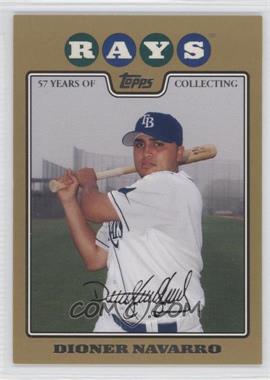 2008 Topps - [Base] - Gold Border #418 - Dioner Navarro /2008