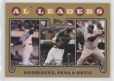 2008 Topps - [Base] - Gold Border #61 - League Leaders - Alex Rodriguez, Carlos Pena, David Ortiz /2008
